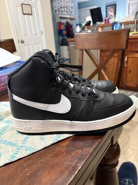 Nike Air Force 1 High '07 Black Sail Leather Sneakers ( THE O.G.s